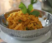 Süßkartoffelbrei mit Koriander