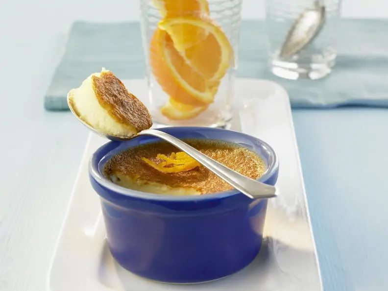 Überbackener Orangenpudding