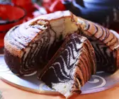 Marmorkuchen mit Zebra-Muster