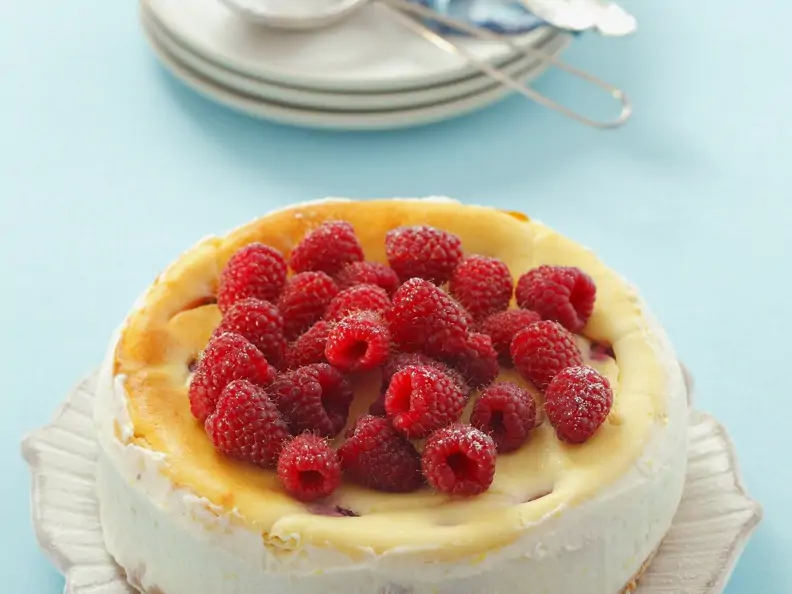 Laktosefreier Himbeer-Käsekuchen