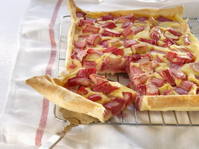 Rhabarber-Blechkuchen