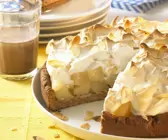 Birnenkuchen mit Baiserhaube