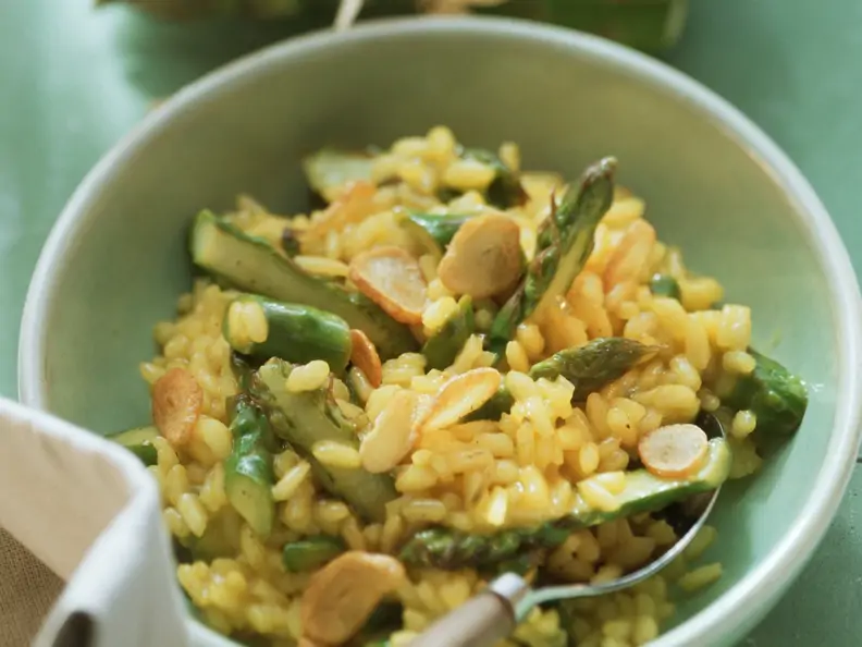 Risotto mit grünem Spargel