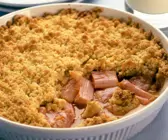 Rhabarber-Streusel-Auflauf (Crumble)
