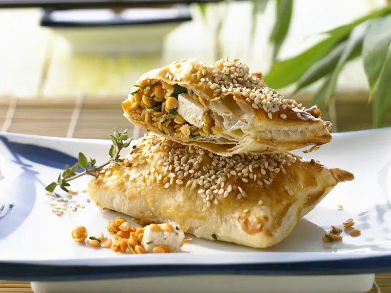 Tofu-Linsen-Taschen