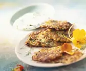 Kräuter-Kartoffelpuffer mit Quark
