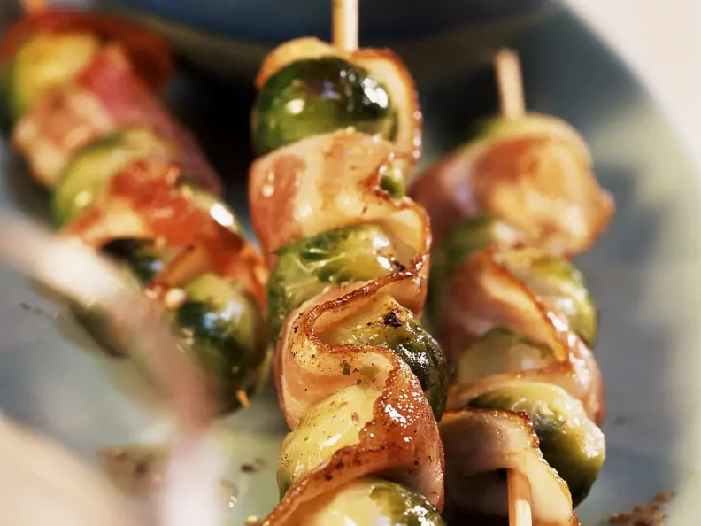 Rosenkohl-Schinken-Spieße