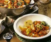 Kürbis-Hackfleisch-Topf mit Kartoffeln