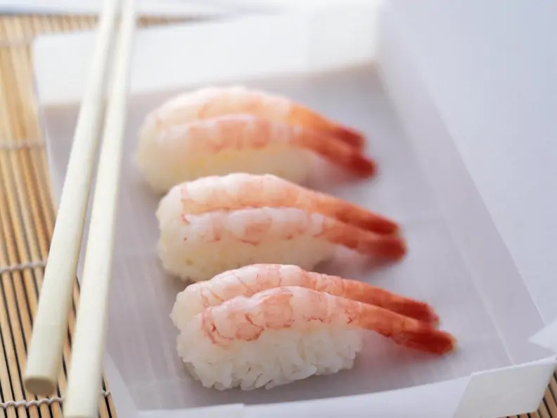 Nigiri mit Garnelen