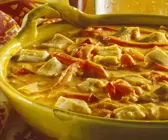 Karpfenragout mit roten Paprika