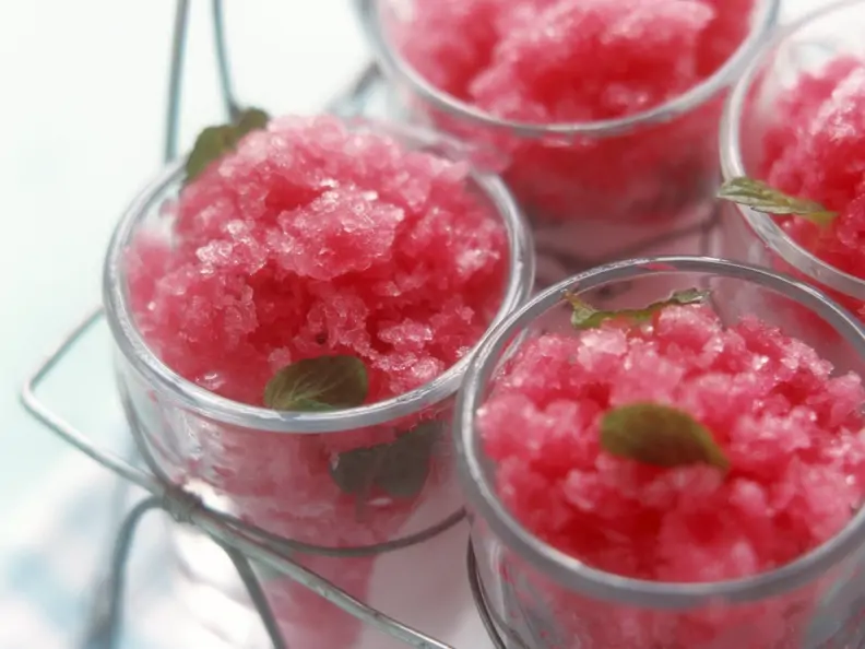 Rhabarbersorbet