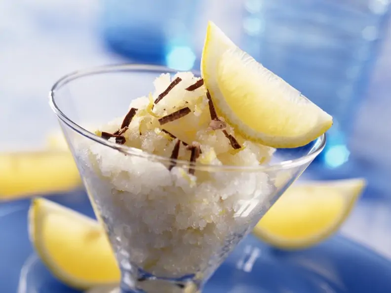 Sorbet von Birne und Ingwer