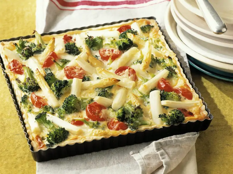 Spargelkuchen mit Brokkoli