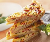 Quiche mit Paprika und Schinken