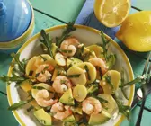 Kartoffel-Garnelen-Salat mit Rucola und Avocado