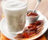 Cremige Schwarzwurzelsuppe und geräucherte Entenbrust