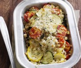 Zucchini-Tomaten-Gratin
