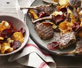 Lammchops mit knusprigen Gemüsehobeln