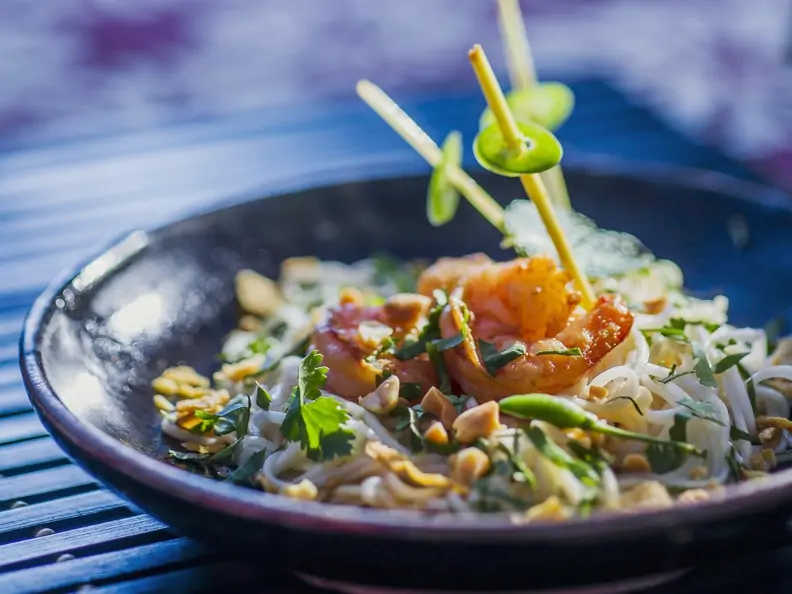 Nudelsalat mit Garnelen