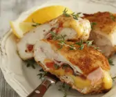 Hähnchenschnitzel mit Schinken und Käse