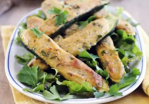 Zucchini mit Parmesancreme-Füllung
