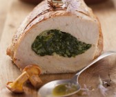 Putenbrust mit Spinat und Frischkäse gefüllt