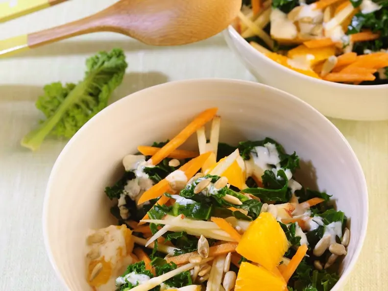 Grünkohlsalat mit Möhren