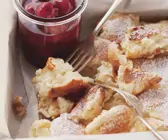 Quark-Grieß-Schmarrn mit Kirschen