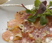 Orangencarpaccio mit Rapunzel