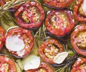 Olivenöl-Tomaten mit Knoblauch
