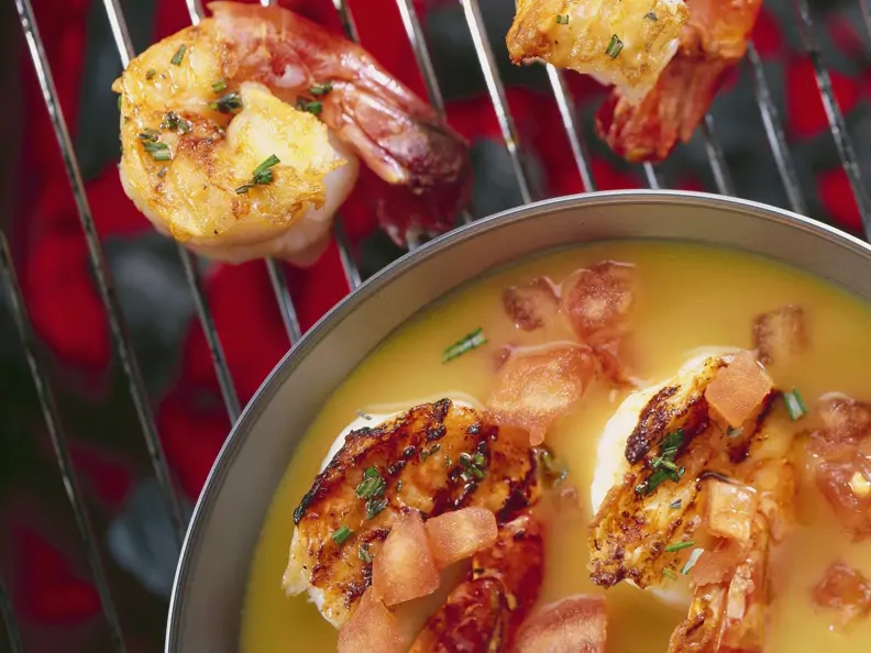 Gegrillte Masala-Shirmps