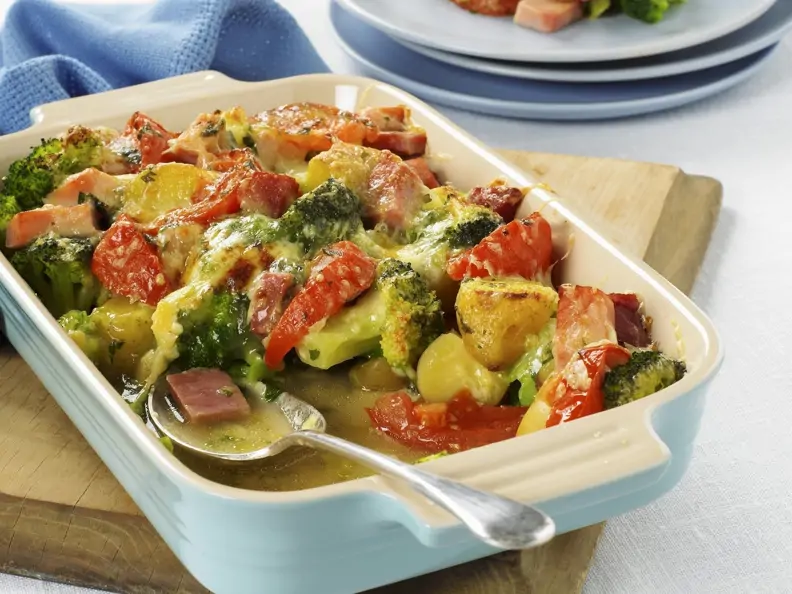 Brokkoli-Kassler-Gratin