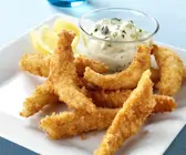Knusprige Fischstreifen mit Tatarensoße