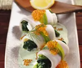 Schollenrouladen mit Pak Choy