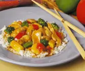 Hähnchen-Gemüse-Ragout mit Reis