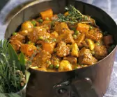 Rindfleisch-Erbsen-Topf
