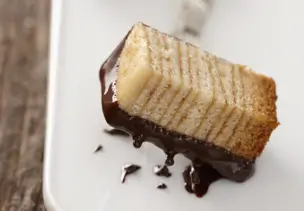 Baumkuchen mit Schokoladenglasur
