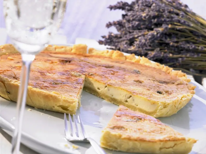 Quiche mit Blauschimmelkäse