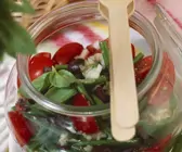 Bohnensalat mit Tomaten und Oliven