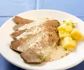 Tafelspitz mit Meerrettichsoße und Kartoffeln