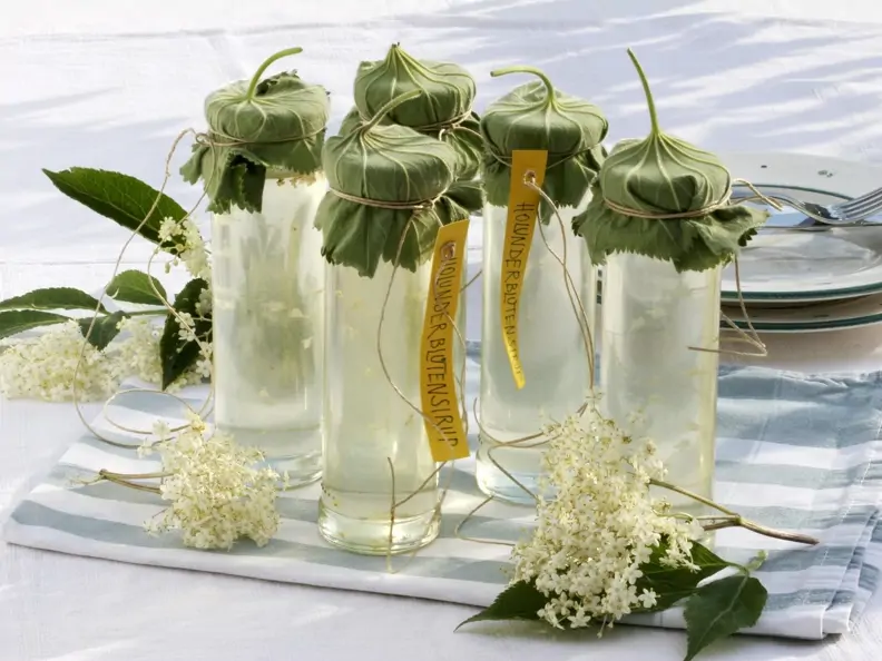 Sirup aus Holunderblüten