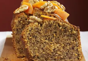 Kürbiskuchen mit Walnüssen