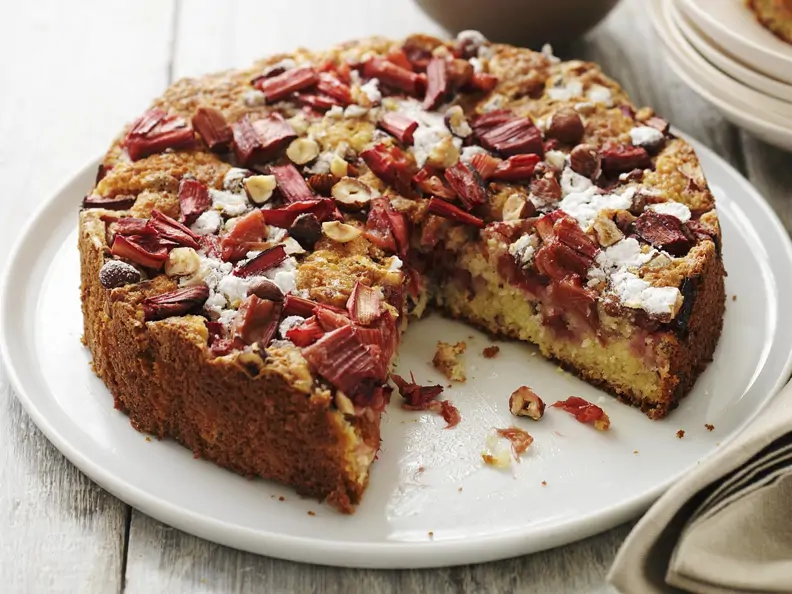 Kochbuch für Rhabarberkuchen-Rezepte