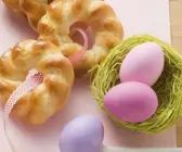 Osternester aus Quark-Öl-Teig