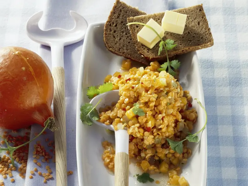 Kürbis-Linsen-Salat