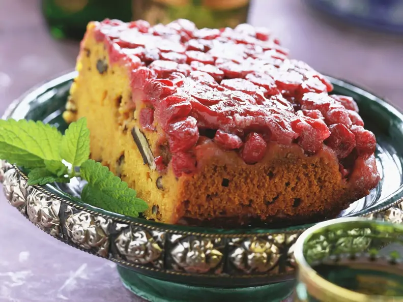 Kürbis-Preiselbeerkuchen
