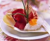 Lachsmousse mit Radicchiosalat