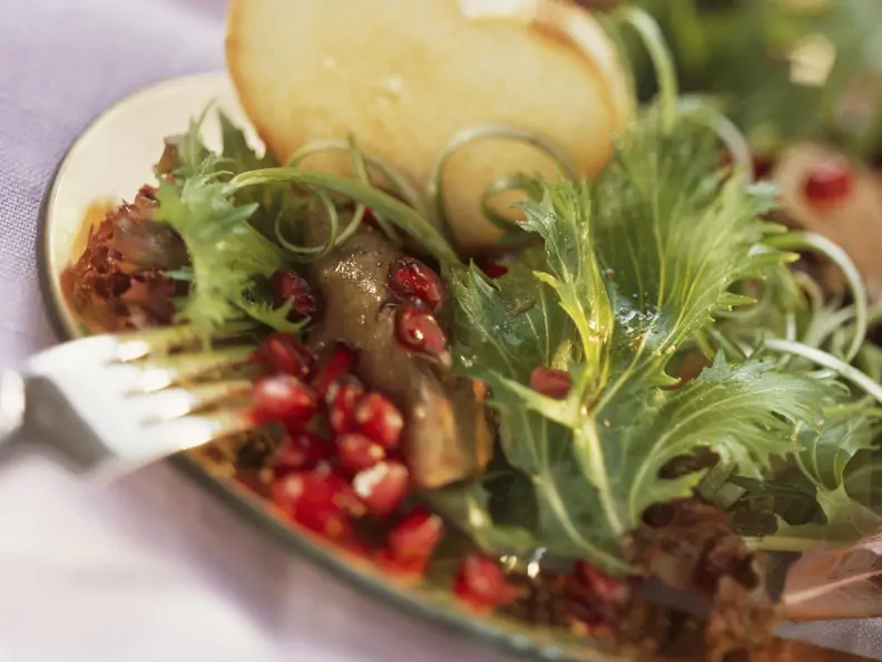 Granatapfel-Entenleber-Salat