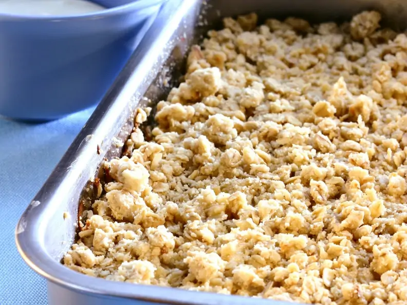 Apfelauflauf mit Streuseln (Crumble)