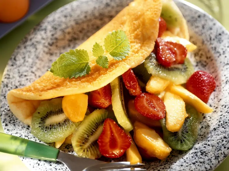Omelette mit frischem Obst